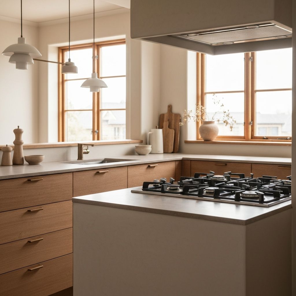 Scandinavian kitchen with Scanpan cookware — premium Danish design in everyday use